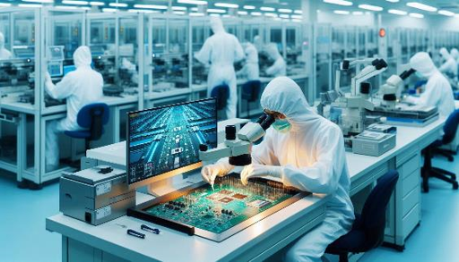 半導体製造工場内のクリーンルームのイメージ画像