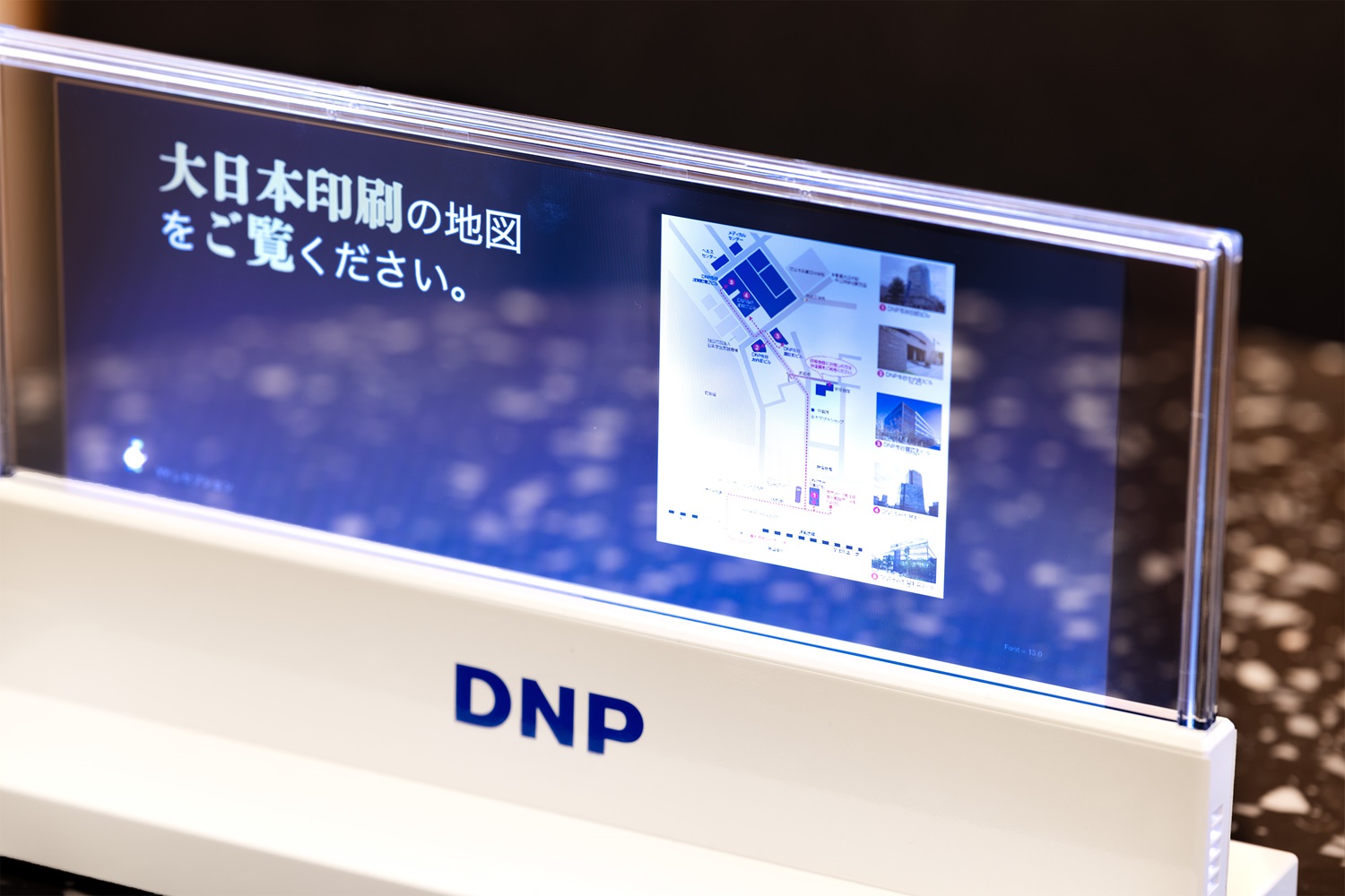 DNP対話支援システムでの文字表示および画像表示の様子