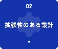 ２．拡張性のある設計