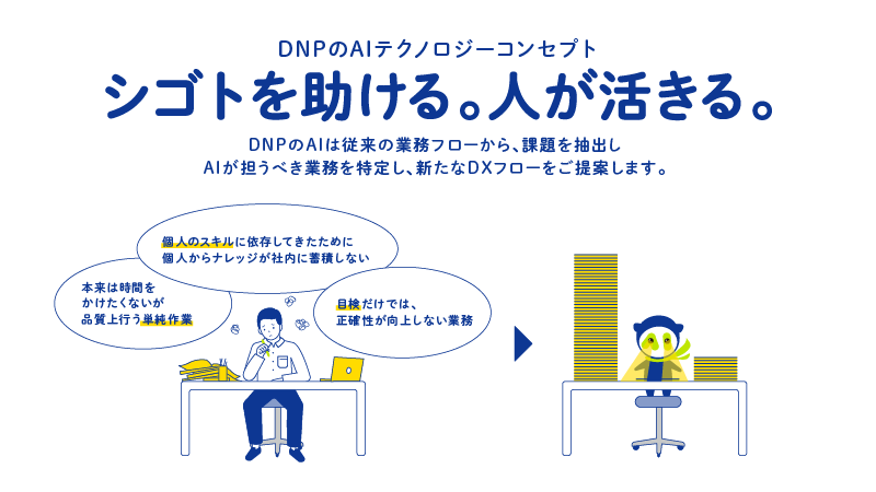 DNPのAIテクノロジーコンセプトのイメージイラスト