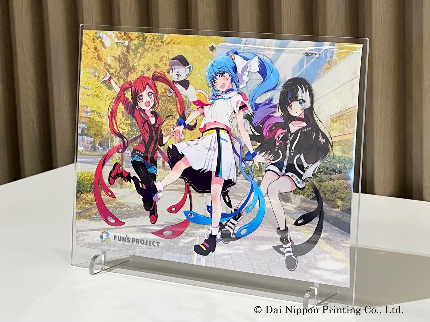 DNPセル画風アート(スタンド設置イメージ)