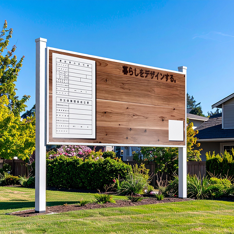 プラダン建築看板の設置例