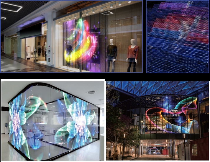 透過型LEDビジョンの設置イメージ