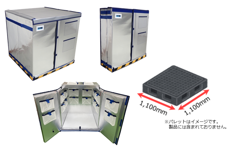 DNP多機能断熱ボックス（パレットサイズ）の製品写真。