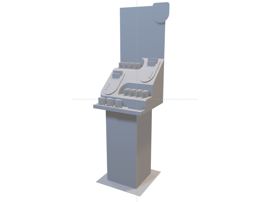 3D-CADによる販促什器の一例
